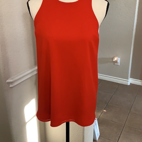 Sanctuary red chiffon tank cutout top Size S - Picture 6 of 16